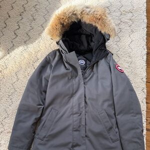 Canada Goose Graphite Parker with Fur Trim